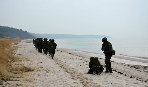 Soldater på strand